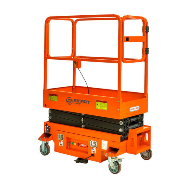 Подъемник ножничный несамоходный SJY-0.3-3 (220В; 300 кг; 3 м) SMARTLIFT — изображение 4