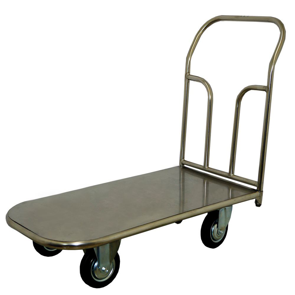 Тележка платформенная из нержавеющей стали ТП НЖ 3 (600х1000) г/п 500 кг.200 черная резина