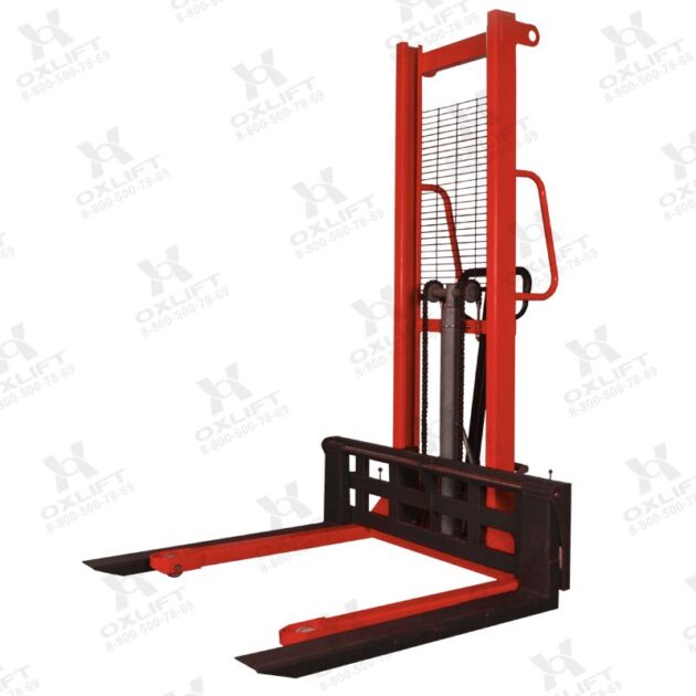Гидравлический Штабелер с Широкими Опорными Лапами HS16-W OXLIFT 1600 мм 1500 кг — изображение 2