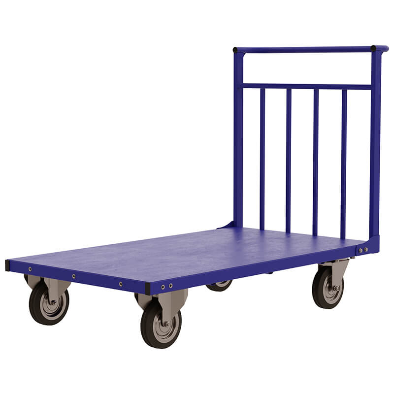 Тележка платформенная ТПУ 7 (800x1400) г/п 800 кг.200 усиленная черная резина