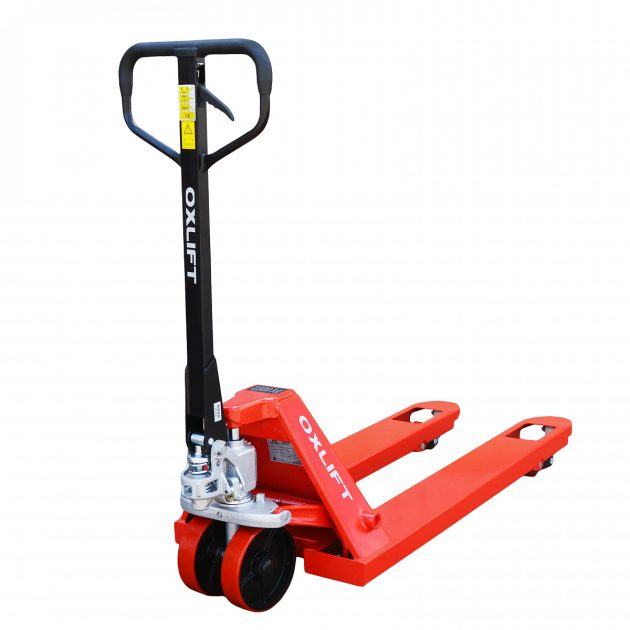 Узковильная ручная гидравлическая тележка OXLIFT OX25-L1150-W450 2500 кг